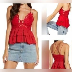 Free People Lace Tier Cami